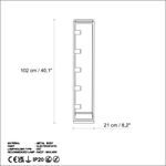 Casa si Gradina - Corpuri si surse de iluminat - Veioze si lampi - Lampadare - Lampadar, Opviq, metal, auriu, 21x21x102 cm - Infinity.ro