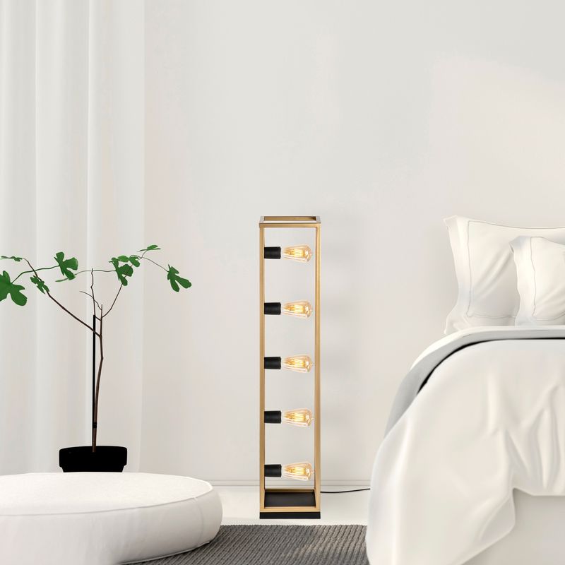 Casa si Gradina - Corpuri si surse de iluminat - Veioze si lampi - Lampadare - Lampadar, Opviq, metal, auriu, 21x21x102 cm - Infinity.ro