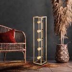 Casa si Gradina - Corpuri si surse de iluminat - Veioze si lampi - Lampadare - Lampadar, Opviq, metal, auriu, 21x21x102 cm - Infinity.ro