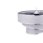 Casa si Gradina - Corpuri si surse de iluminat - Lustre si pendule - Lustra, Opviq, metal, gri si argintiu, abajur bumbac, 40x40x72 cm - Infinity.ro