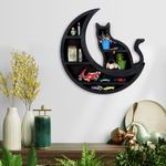 Casa si Gradina - Mobilier - Biblioteci si rafturi - Etajere - Etajera de perete, Wallxpert, lemn, negru, 50x6x50 cm - Infinity.ro