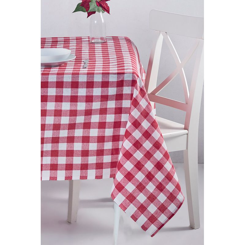 Casa si Gradina - Textile si covoare - Textile bucatarie - Fete de masa - Fata de masa, Hermia, rosu, 160x260 cm, bumbac 100%, model in carouri - Infinity.ro
