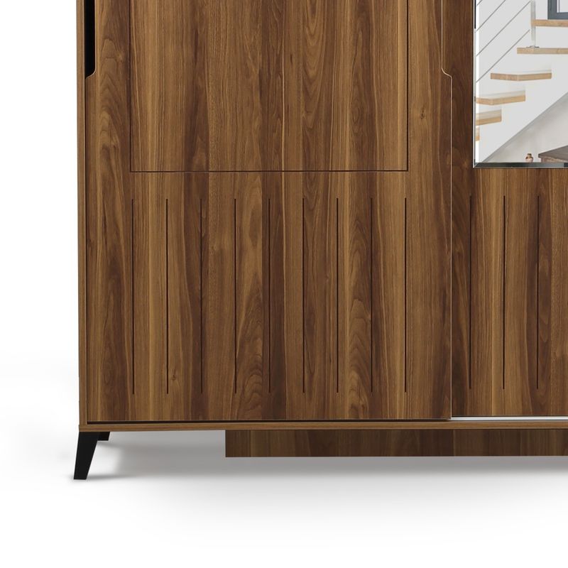 Casa si Gradina - Mobilier - Dulapuri si sifoniere - Dulapuri - Dulap, Hanah Home, pal melaminat, nuc, 140x60x216 cm - Infinity.ro