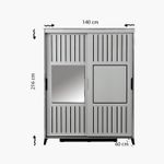 Casa si Gradina - Mobilier - Dulapuri si sifoniere - Dulapuri - Dulap, Hanah Home, pal melaminat, nuc, 140x60x216 cm - Infinity.ro