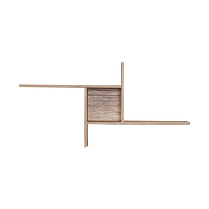 Casa si Gradina - Mobilier - Biblioteci si rafturi - Etajere - Etajera de perete, Hanah Home, pal melaminat, nuc deschis, 100x50x18 cm - Infinity.ro