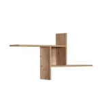Casa si Gradina - Mobilier - Biblioteci si rafturi - Etajere - Etajera de perete, Hanah Home, pal melaminat, nuc deschis, 100x50x18 cm - Infinity.ro