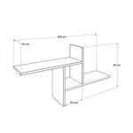 Casa si Gradina - Mobilier - Biblioteci si rafturi - Etajere - Etajera de perete, Hanah Home, pal melaminat, nuc deschis, 100x50x18 cm - Infinity.ro