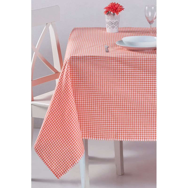 Casa si Gradina - Textile si covoare - Textile bucatarie - Fete de masa - Fata de masa, Hermia, portocaliu, 170x220 cm, 100% bumbac, lavabila la masina - Infinity.ro