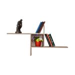 Casa si Gradina - Mobilier - Biblioteci si rafturi - Etajere - Etajera de perete, Hanah Home, pal melaminat, nuc deschis, 100x50x18 cm - Infinity.ro