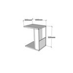 Casa si Gradina - Mobilier - Mese si birouri - Mese living - Masa laterala, Hanah Home, panou aglomerat melaminat, alb, 30x50x40 cm - Infinity.ro