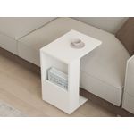 Casa si Gradina - Mobilier - Mese si birouri - Mese living - Masa laterala, Hanah Home, panou aglomerat melaminat, alb, 30x50x40 cm - Infinity.ro