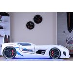 Casa si Gradina - Mobilier - Mobilier copii - Patuturi copii - Pat auto, Hanah Home, panou aglomerat melaminat, multicolor, 130x60x235 cm - Infinity.ro