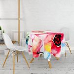 Casa si Gradina - Textile si covoare - Textile bucatarie - Fete de masa - Fata de masa, Hermia, multicolor, diametru 160 cm, 100% poliester, imprimare 3d, lavabila la masina - Infinity.ro