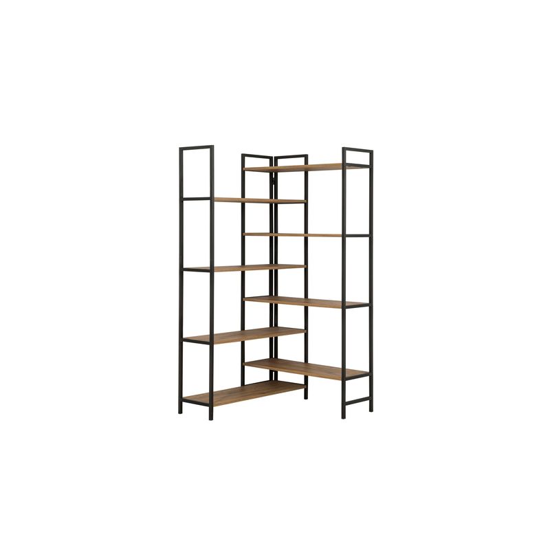 Casa si Gradina - Mobilier - Biblioteci si rafturi - Biblioteci - Biblioteca, Hanah Home, PAL melaminat, pin atlantic si negru, 94x94x177 cm - Infinity.ro