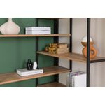 Casa si Gradina - Mobilier - Biblioteci si rafturi - Biblioteci - Biblioteca, Hanah Home, PAL melaminat, pin atlantic si negru, 94x94x177 cm - Infinity.ro