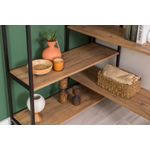 Casa si Gradina - Mobilier - Biblioteci si rafturi - Biblioteci - Biblioteca, Hanah Home, PAL melaminat, pin atlantic si negru, 94x94x177 cm - Infinity.ro