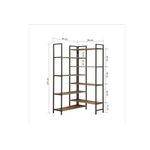 Casa si Gradina - Mobilier - Biblioteci si rafturi - Biblioteci - Biblioteca, Hanah Home, PAL melaminat, pin atlantic si negru, 94x94x177 cm - Infinity.ro