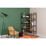 Casa si Gradina - Mobilier - Biblioteci si rafturi - Biblioteci - Biblioteca, Hanah Home, PAL melaminat, pin atlantic si negru, 94x94x177 cm - Infinity.ro