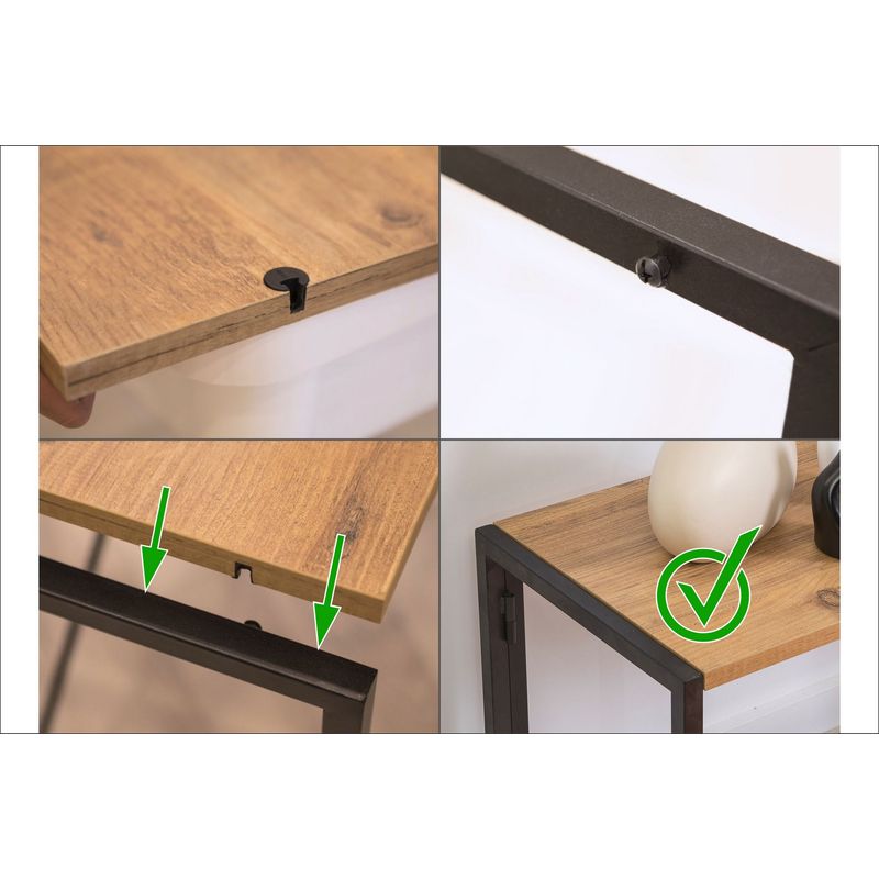 Casa si Gradina - Mobilier - Biblioteci si rafturi - Biblioteci - Biblioteca, Hanah Home, PAL melaminat, pin atlantic si negru, 94x94x177 cm - Infinity.ro