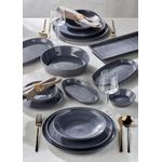 Casa si Gradina - Bucatarie si vesela - Vesela si tacamuri - Farfurii si boluri - Farfurie de servire, Hermia, ceramica, gri, 30x30x1 cm - Infinity.ro