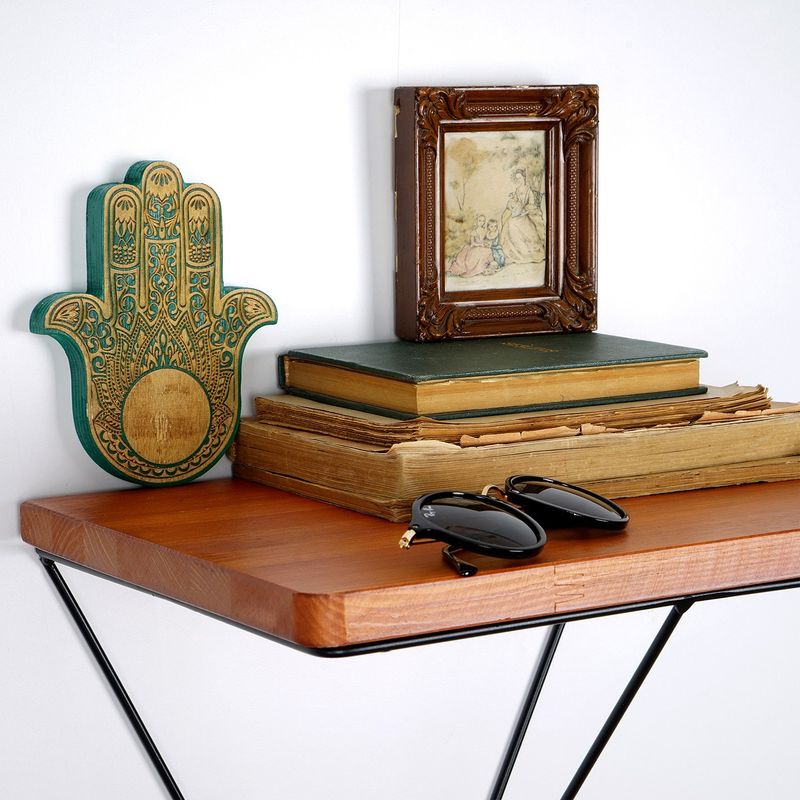 Casa si Gradina - Mobilier - Biblioteci si rafturi - Etajere - Etajera de perete, Hanah Home, lemn de pin, nuc si negru, 33x33x28 cm - Infinity.ro