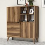 Casa si Gradina - Mobilier - Dulapuri si sifoniere - Dulapuri - Dulap multifunctional, Hanah Home, pal melaminat, nuc, 100x30x115 cm - Infinity.ro
