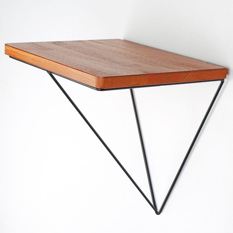 Casa si Gradina - Mobilier - Biblioteci si rafturi - Etajere - Etajera de perete, Hanah Home, lemn de pin, nuc si negru, 33x33x28 cm - Infinity.ro