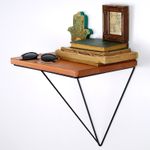 Casa si Gradina - Mobilier - Biblioteci si rafturi - Etajere - Etajera de perete, Hanah Home, lemn de pin, nuc si negru, 33x33x28 cm - Infinity.ro