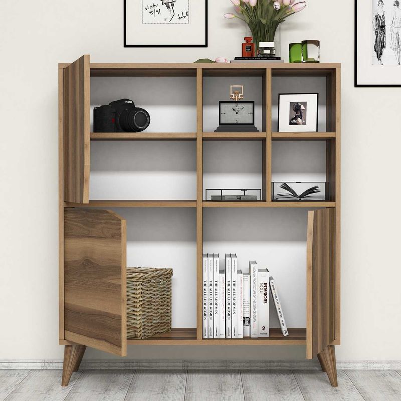 Casa si Gradina - Mobilier - Dulapuri si sifoniere - Dulapuri - Dulap multifunctional, Hanah Home, pal melaminat, nuc, 100x30x115 cm - Infinity.ro