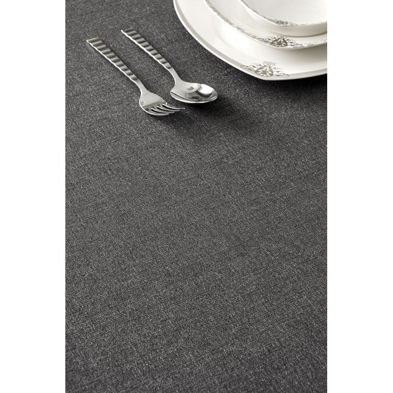 Casa si Gradina - Textile si covoare - Textile bucatarie - Fete de masa - Fata de masa, Hermia, antracit, 150x250 cm, 100% poliester, lavabila la masina - Infinity.ro