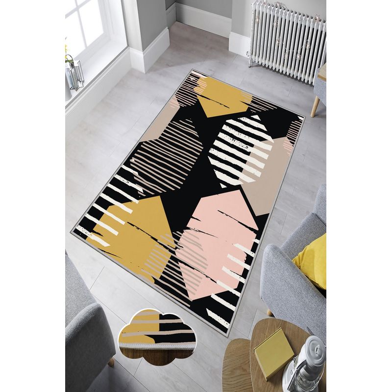 Casa si Gradina - Textile si covoare - Covoare - Covorase intrare - Covoras de intrare, Conceptum Hypnose, multicolor, 80x150 cm, 100% poliester, antiderapant, 571HFT2041 - Infinity.ro