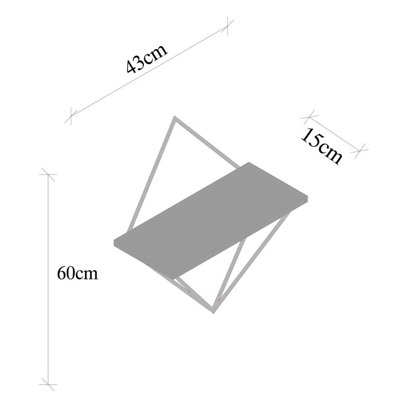 Casa si Gradina - Mobilier - Biblioteci si rafturi - Etajere - Etajera de perete, Hanah Home, lemn de molid si metal, negru si nuc inchis, 27x15x30 cm - Infinity.ro