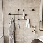 Casa si Gradina - Mobilier - Organizare si depozitare - Cuiere - Cuier de perete, Wallxpert, metal, negru, 112x64x10 cm - Infinity.ro