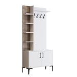 Casa si Gradina - Mobilier - Organizare si depozitare - Cuiere - Cuier hol, Hanah Home, pal melaminat, alb, 90x35x200 cm - Infinity.ro