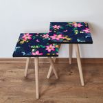 Casa si Gradina - Mobilier - Mese si birouri - Masute de cafea - Set masute de cafea, Hanah Home, mdf, multicolor, 35x35x47 cm, 481LNA2413 - Infinity.ro