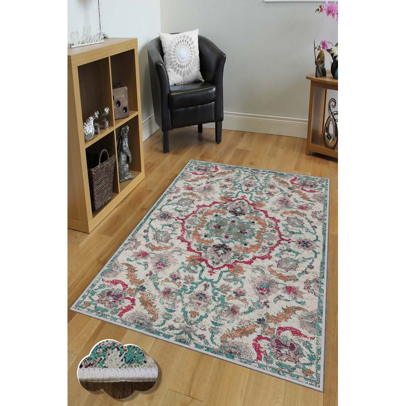 Casa si Gradina - Textile si covoare - Covoare - Covoare casa - Covor de hol, Conceptum Hypnose, multicolor, 80x150 cm, 100% poliester, antiderapant, 474HFT2495 - Infinity.ro