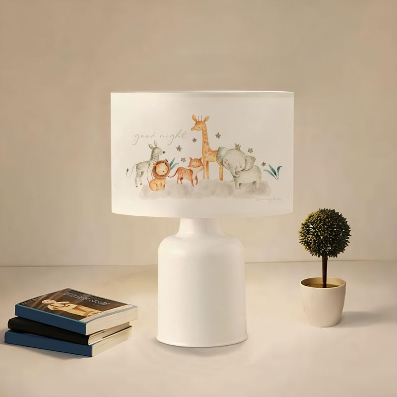 Casa si Gradina - Corpuri si surse de iluminat - Veioze si lampi - Lampi de veghe copii - Lampa de masa, Opviq, plastic si material textil, multicolor, 24x14x32 cm, 780SGN4677 - Infinity.ro