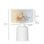Casa si Gradina - Corpuri si surse de iluminat - Veioze si lampi - Lampi de veghe copii - Lampa de masa, Opviq, plastic si material textil, multicolor, 24x14x32 cm, 780SGN4677 - Infinity.ro