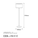 Casa si Gradina - Corpuri si surse de iluminat - Veioze si lampi - Lampadare - Lampadar, Opviq, metal, negru alb, 40x40x156 cm - Infinity.ro