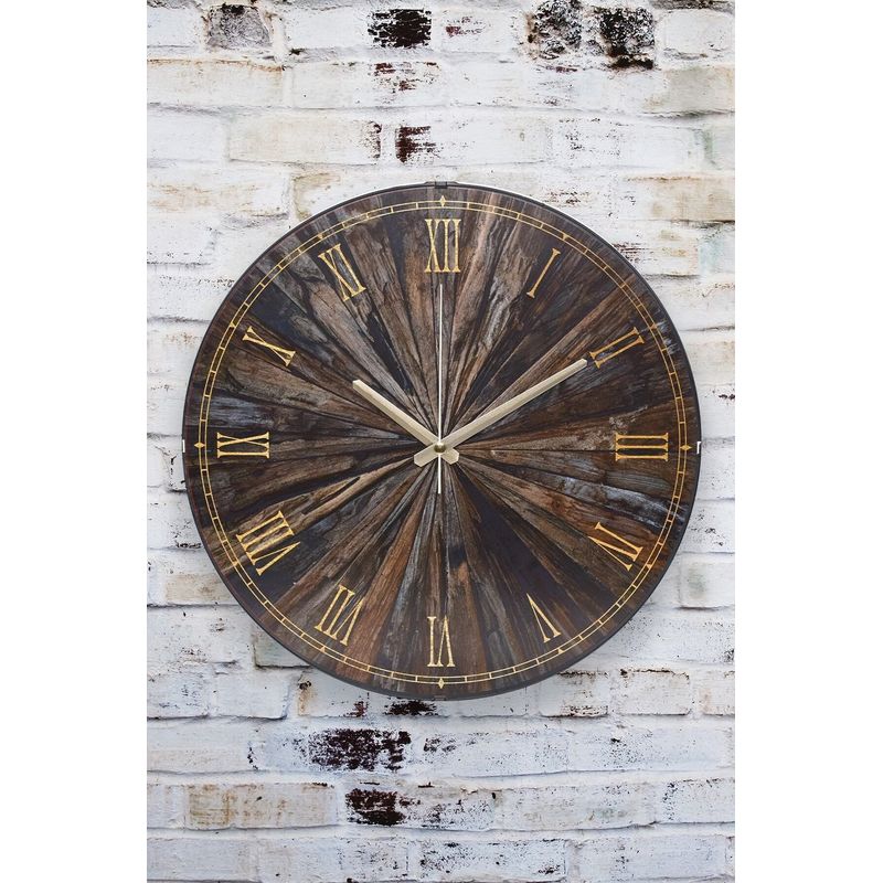 Casa si Gradina - Decoratiuni - Ceasuri - Ceas de perete decorativ, Wallxpert, sticla, multicolor, 36x36 cm, 902LMN1237 - Infinity.ro