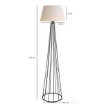 Casa si Gradina - Corpuri si surse de iluminat - Veioze si lampi - Lampadare - Lampadar, Opviq, metal, crem, 155 cm - Infinity.ro