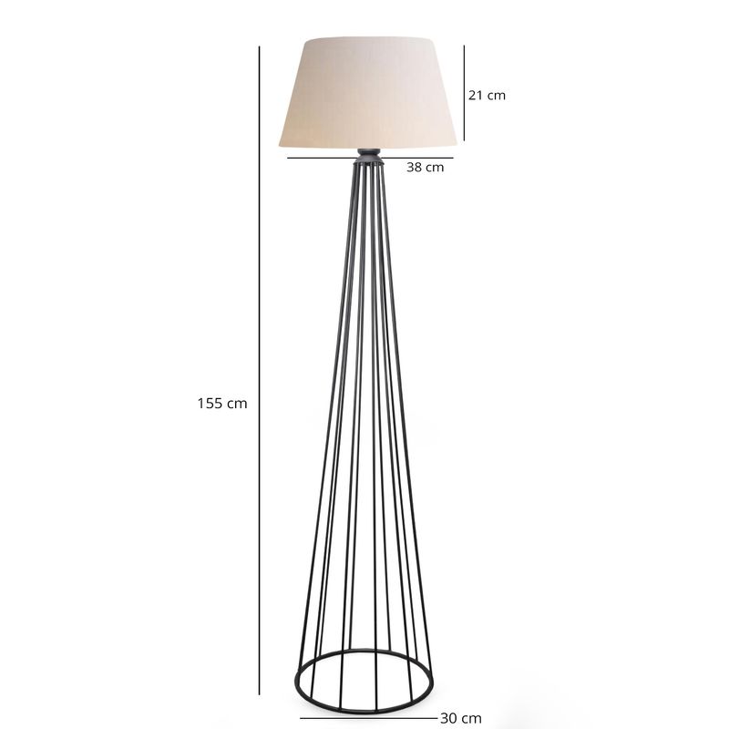 Casa si Gradina - Corpuri si surse de iluminat - Veioze si lampi - Lampadare - Lampadar, Opviq, metal, crem, 155 cm - Infinity.ro