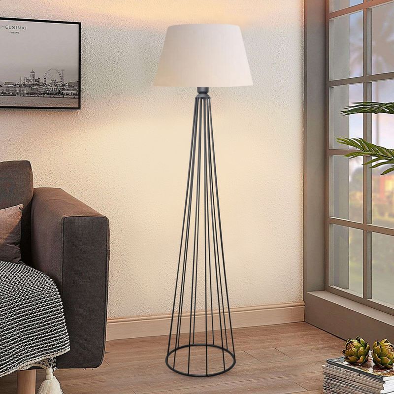 Casa si Gradina - Corpuri si surse de iluminat - Veioze si lampi - Lampadare - Lampadar, Opviq, metal, crem, 155 cm - Infinity.ro