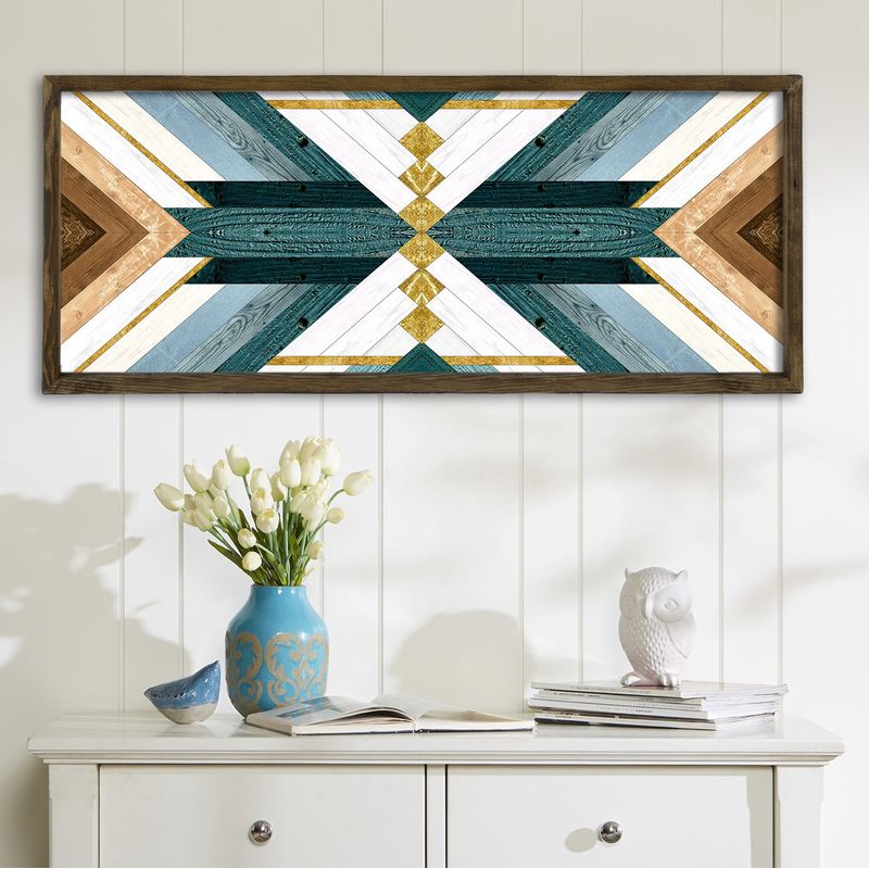Casa si Gradina - Decoratiuni - Tablouri - Tablou decorativ inramat, Wallxpert, mdf, multicolor, 40x120 cm, 836EVL4764 - Infinity.ro