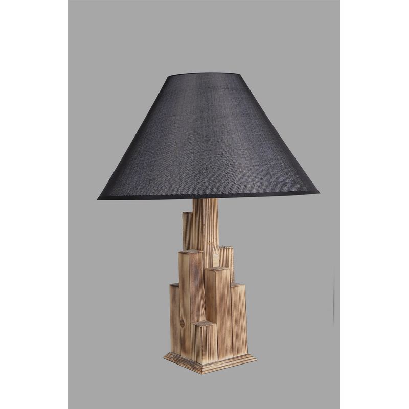 Casa si Gradina - Corpuri si surse de iluminat - Veioze si lampi - Veioze - Veioza, Opviq, lemn, maro si negru, 57 cm - Infinity.ro