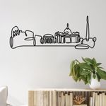 Casa si Gradina - Decoratiuni - Decoratiuni perete - Accesoriu decorativ de perete, Wallxpert, metal, negru, 120x45x1.5 cm - Infinity.ro