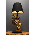 Casa si Gradina - Corpuri si surse de iluminat - Veioze si lampi - Veioze - Veioza, Opviq, metal, negru auriu, 23x23x57 cm - Infinity.ro