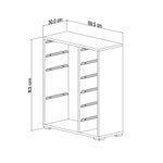 Casa si Gradina - Mobilier - Organizare si depozitare - Cutii depozitare - Dulap multifunctional, Hanah Home, pal melaminat, moonstone si alb, 69.5x30x83 cm - Infinity.ro