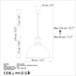 Casa si Gradina - Corpuri si surse de iluminat - Lustre si pendule - Candelabru, Opviq, metal, portocaliu, diametru 40 cm, inaltime reglabila, 892OPV2036 - Infinity.ro