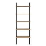 Casa si Gradina - Mobilier - Biblioteci si rafturi - Biblioteci - Biblioteca, Hanah Home, PAL melaminat, nuc si negru, 60x22x174 cm, 541HDL1310 - Infinity.ro